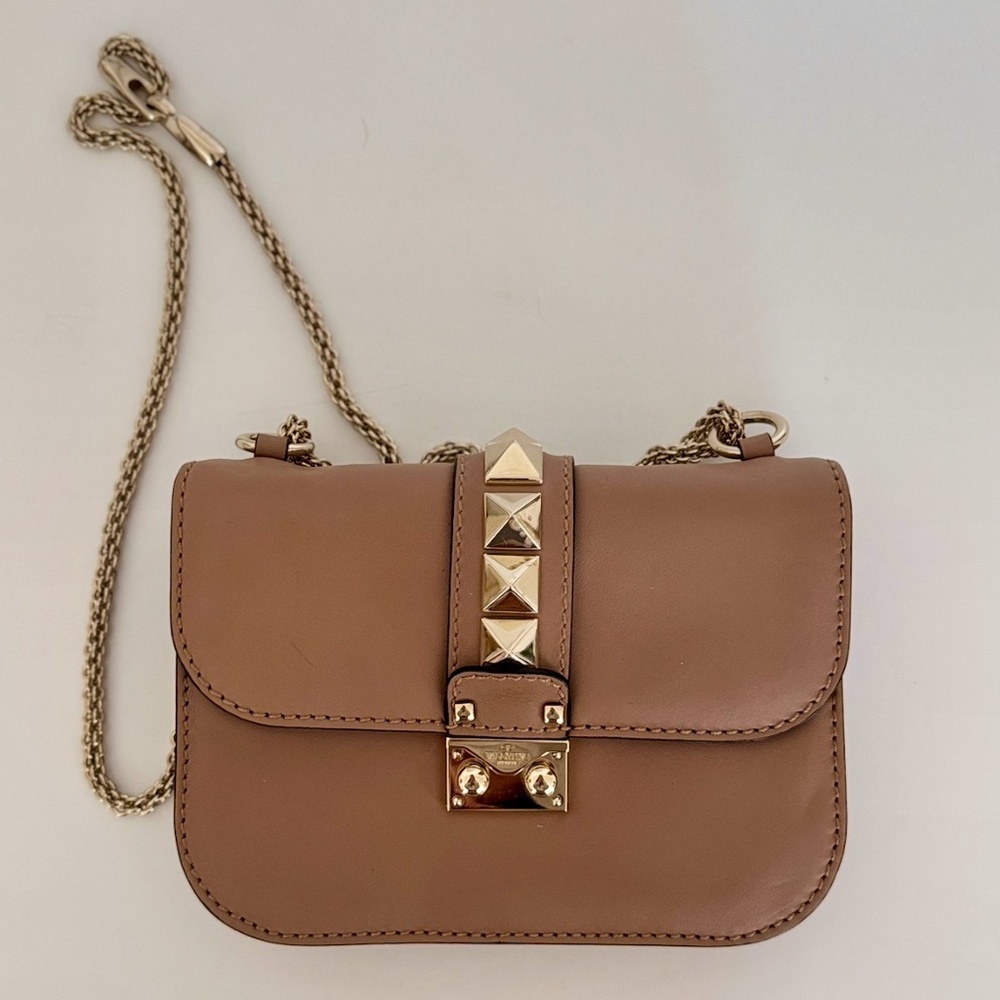 Valentino Leather Chain Cross Body Bag